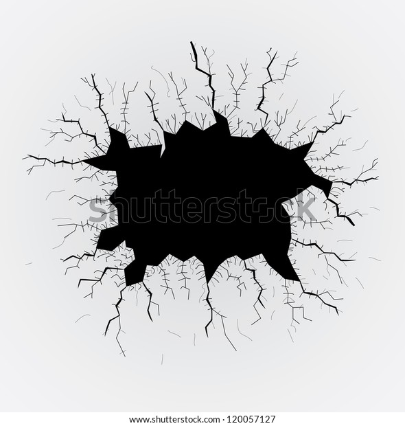 Broken Glass Table Cracks Illustration Stock Vector (Royalty Free