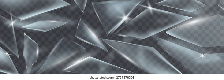 Broken Glass Texture Close Up Background