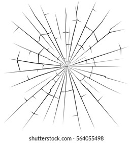 Broken glass. Vector