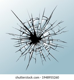 Broken glass. Vector drawing pattern