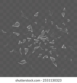 Broken glass vector graphic element for design glass