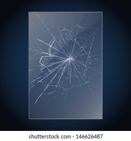 Broken glass. Vector illustration