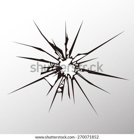 Broken Glass Vector Ilustration Stock Vector (Royalty Free) 270071852