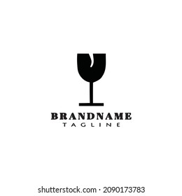 broken glasses cartoon logo icon design template modern cute illustration