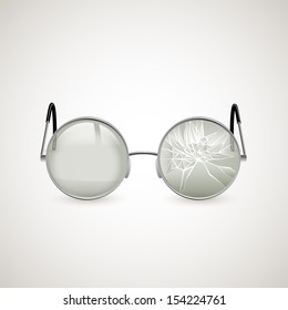 Broken Glasses, Eps10 Vector