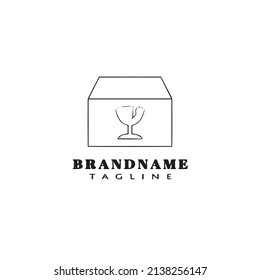 gafas rotas en caja caricatura icono diseño plantilla de ilustración vectorial moderna