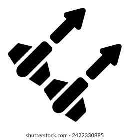 broken Glyph Icon Background White