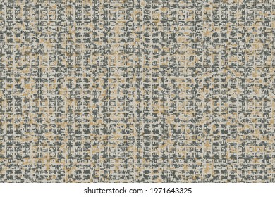 Broken Grid Textured Background. Abstract geometric Yellow grunge Texture pattern