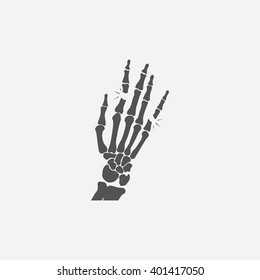 Broken hand icon.