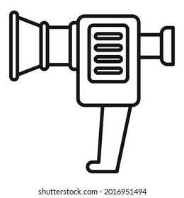 Broken handle camera icon outline vector. Video camcorder. Film movie
