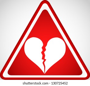 "Broken Heart Ahead" road sign