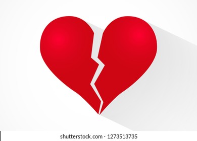 Broken heart background, vector, illustration, eps file