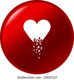 broken heart button