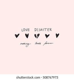 broken heart  Card. Thoughts about love. 