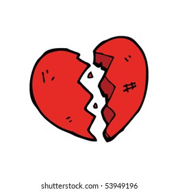 Cartoon Doodle Broken Heart Stock Illustration 1180643848 | Shutterstock