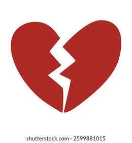 Broken Heart Cartoon Icon Image