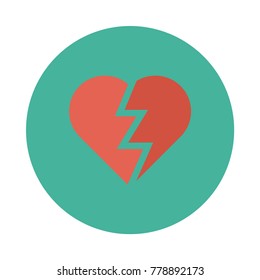 broken heart circle flat 
