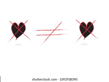 Broken Heart Concept, vector icon