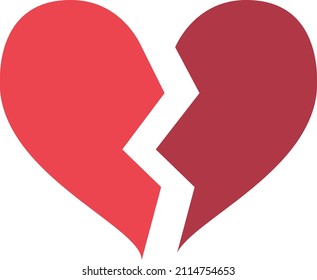 Vector de iconos con relleno de corazón roto