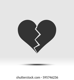 Broken Heart Flat Icon