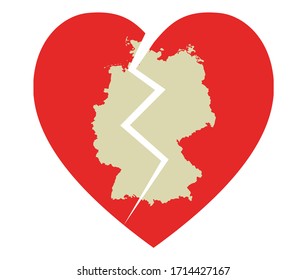 Broken heart of Germany due to coronavirus deaths