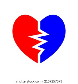 Broken Heart  Heartbreak Icon Vector Template