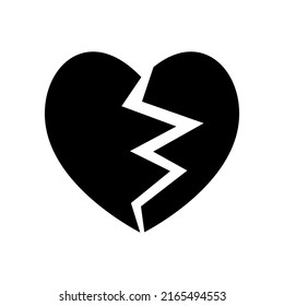 Broken Heart, Heartbreak Icon Vector Sign