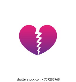 broken heart, heartbreak vector icon