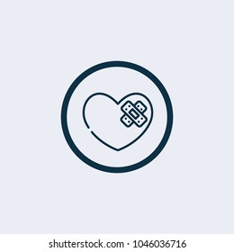 Broken heart icon