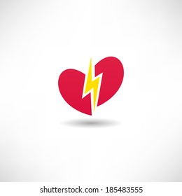 Broken heart icon