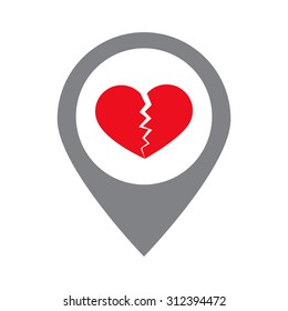 Broken heart icon 