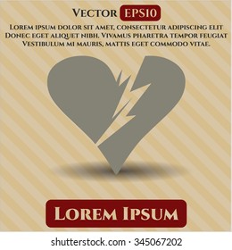 Broken heart icon
