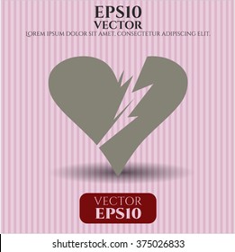 Broken heart icon