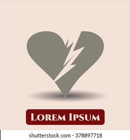 Broken heart icon