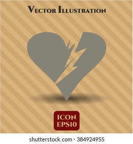 Broken heart icon