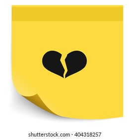 Broken heart icon.