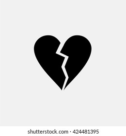 Broken heart icon.
