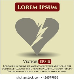 Broken heart icon