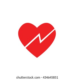 Broken heart icon.