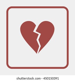 Broken heart icon.
