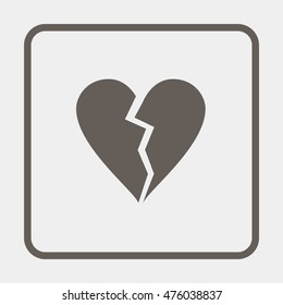 Broken heart icon.