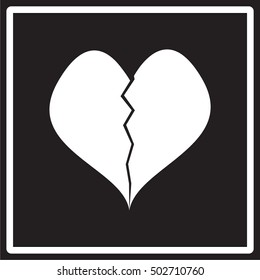 Broken heart icon