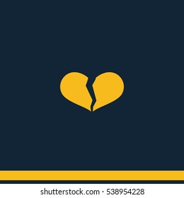 Broken heart icon.