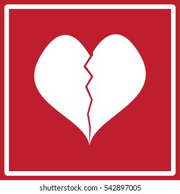 Broken heart icon
