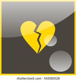 Broken heart icon.
