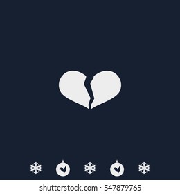 Broken heart icon.