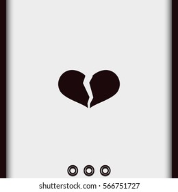 Broken heart icon.