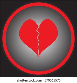 Broken heart icon