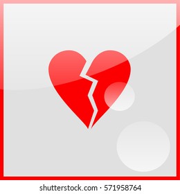 Broken heart icon.