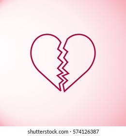 Broken heart icon